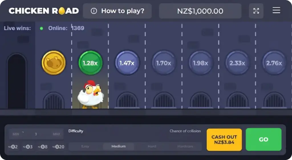 Chicken Road slot gameplay in demo mode
